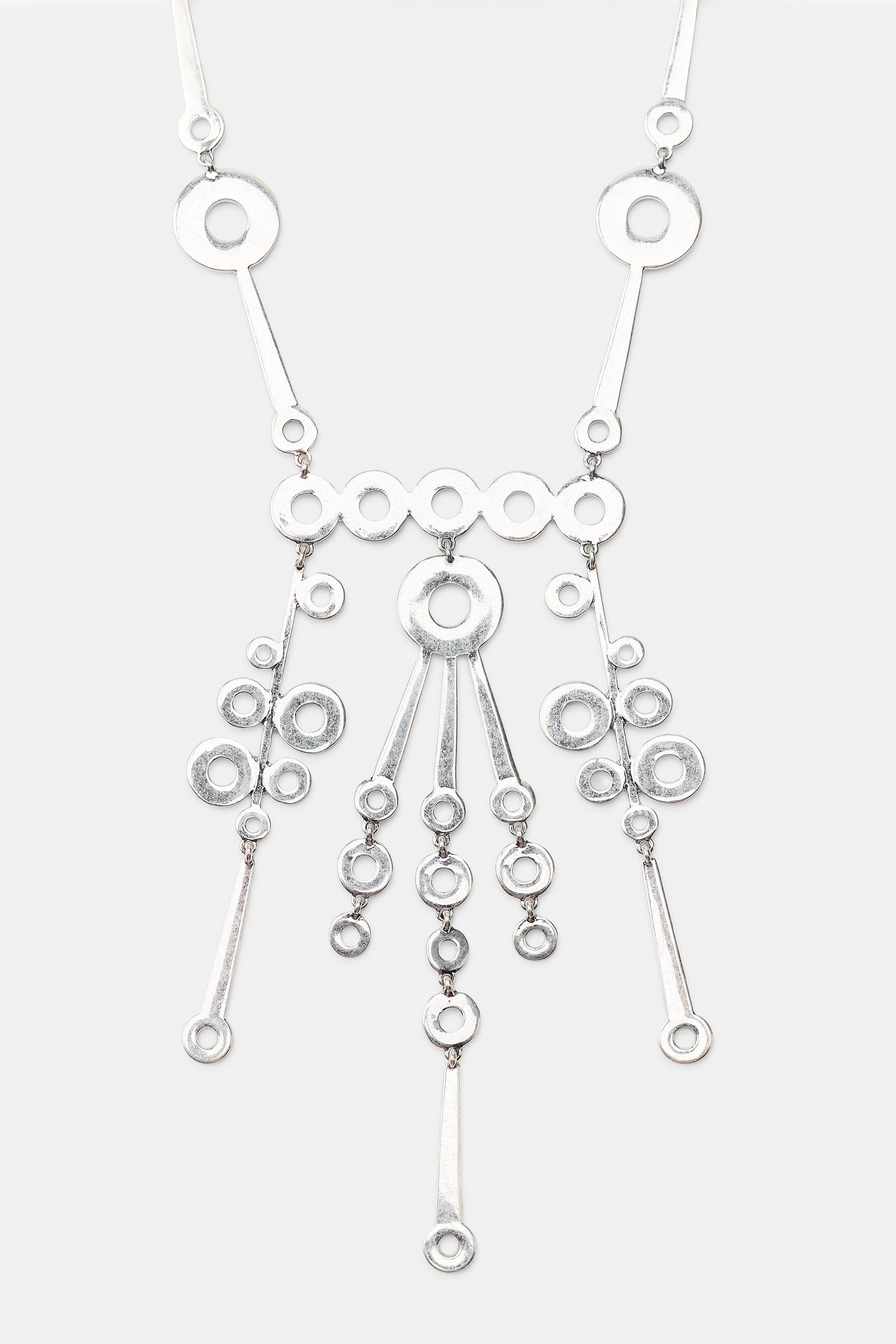 Женские аксессуары Zara LONG CIRCLE LINK NECKLACE — фото 4