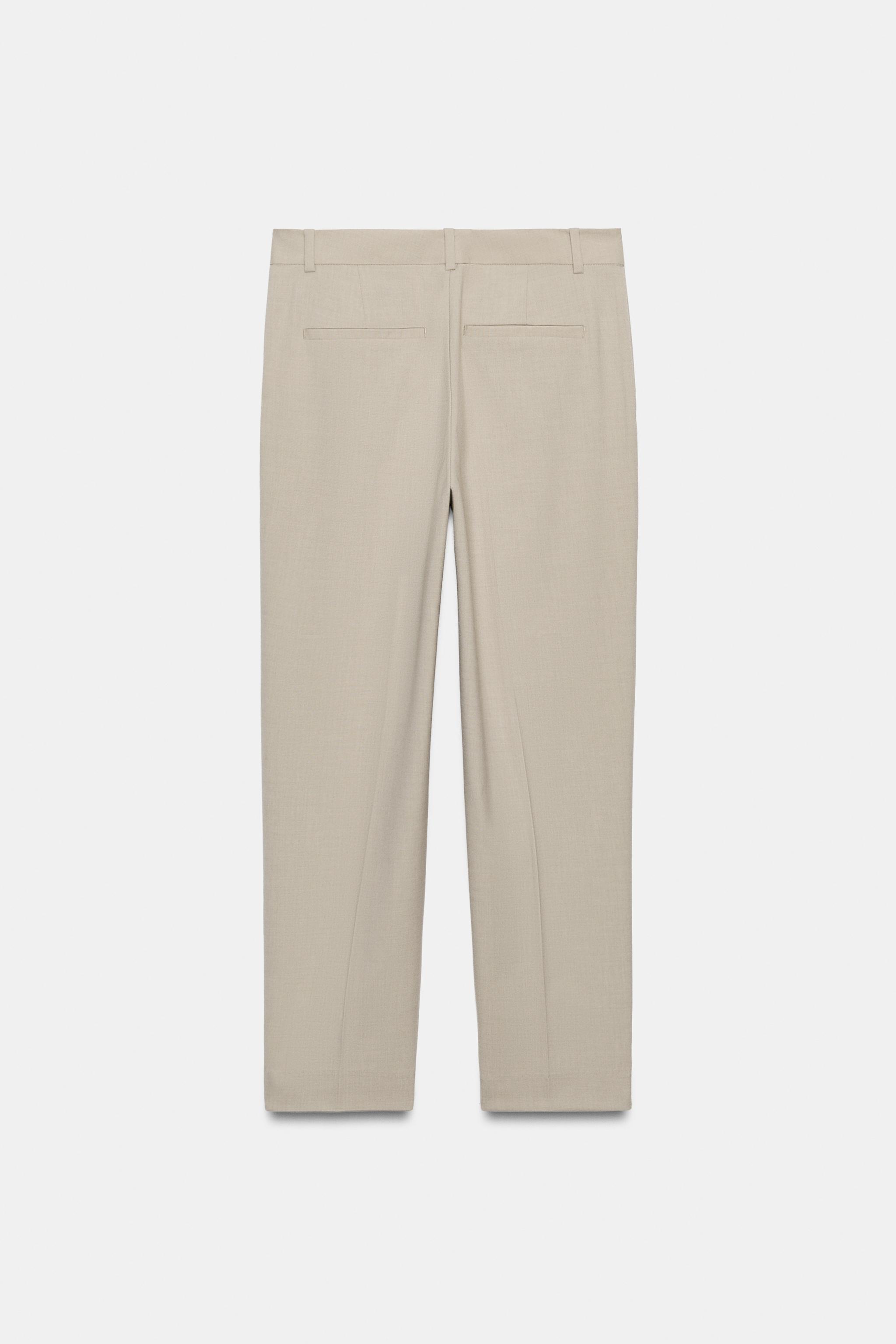 Zara DÜŞÜK BEL CROP FIT PANTOLON görsel 6