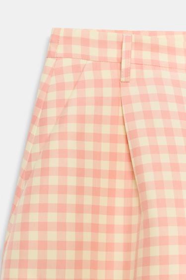 SHORT À CARREAUX VICHY ZW COLLECTION - Rose / Blanc de Zara - Image 6