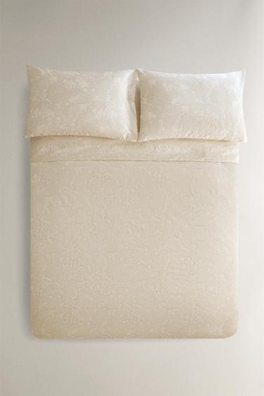 Zara PAISLEY PRINT SATEEN DUVET COVER - Ecru - Image 0