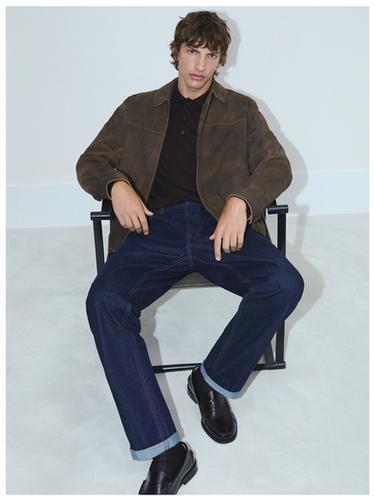 Zara Suede goatskin jacket - Tortoise shell - Image 0