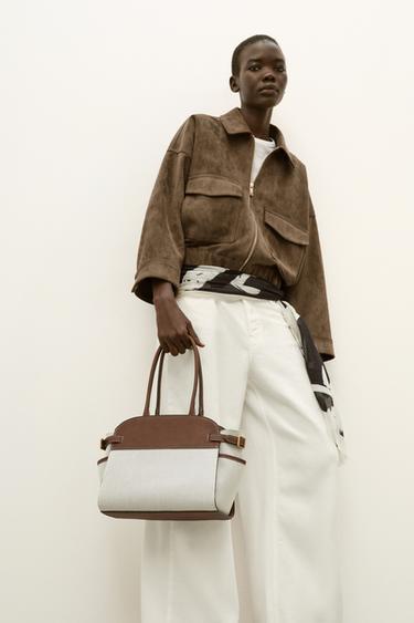 SAC CITY BIMATIÈRE AVEC BOUCLES - Beige clair de Zara - Image 1