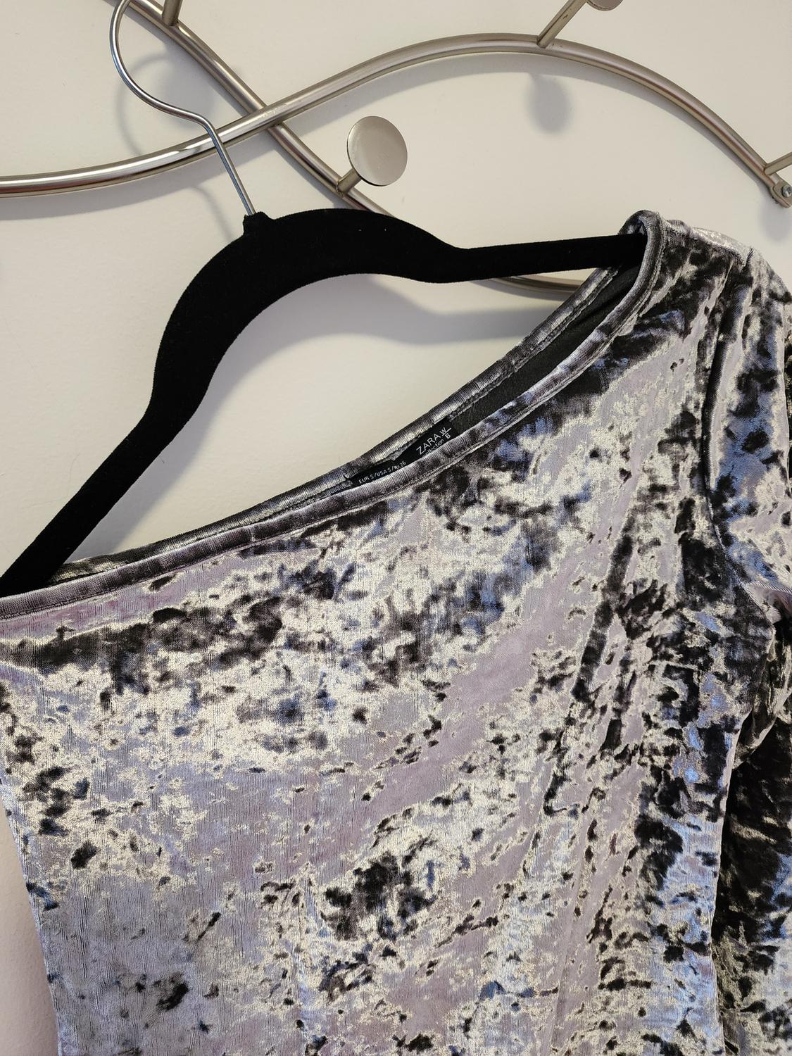 SATIN EFFECT ASYMMETRIC BODYSUIT - Image 4