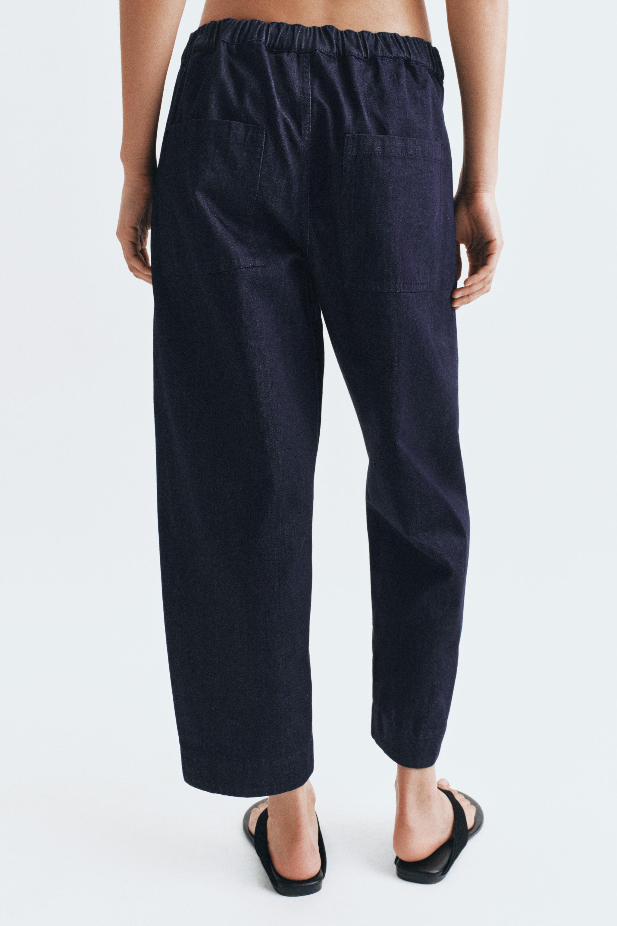 ZW COLLECTION BARREL POCKET DENIM PANTS