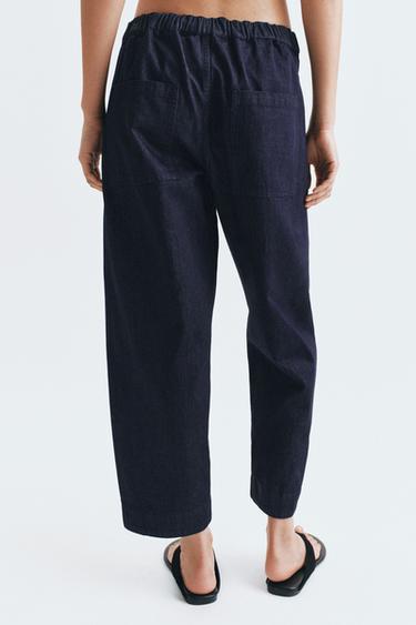 ZW COLLECTION DENIM TROUSERS WITH POCKETS - Blue by Zara - Image 2