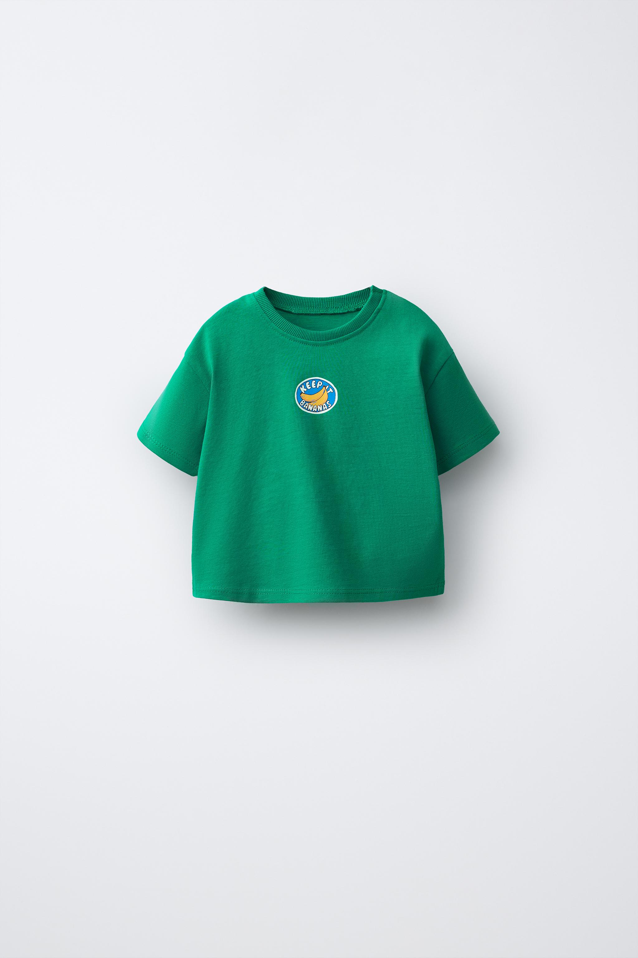 Детские футболки Zara TWO-PACK OF BASIC AND PRINTED T-SHIRTS — фото 3