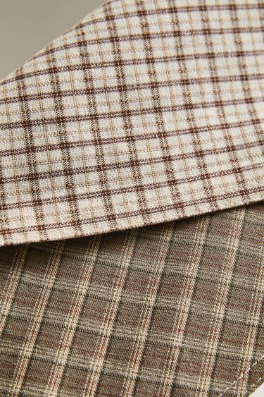 BANDANA COTON LIN CARREAUX ANIMAUX DE COMPAGNIE - Vert de Zara - Image 3