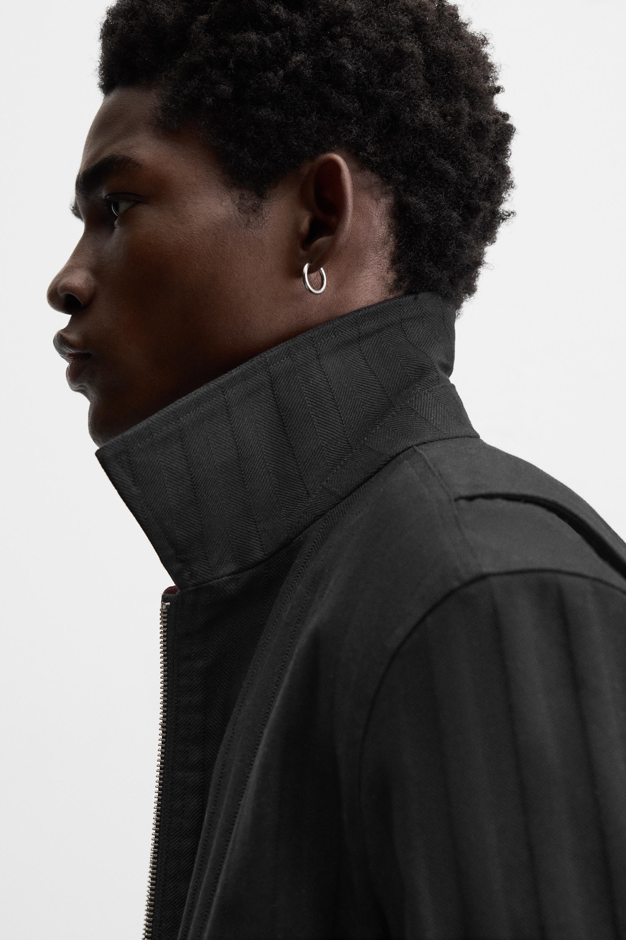 ヘリンボーン テクスチャー ジャケット - ブラック | ZARA Japan