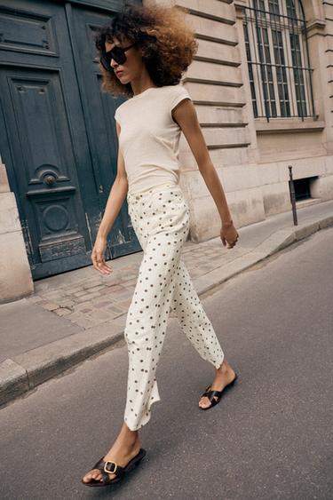 Zara MINIMAL SHORT SLEEVE T-SHIRT - Vanilla