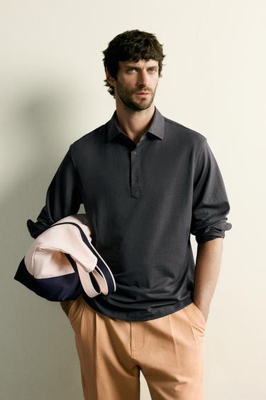 SOFT REGULAR FIT POLO ALKANDORA - Gris iluna, Zara-rena