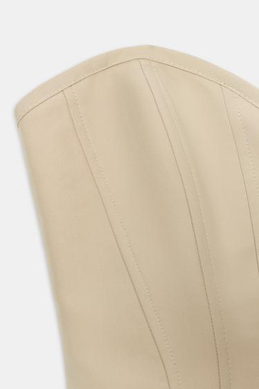 ROBE COURTE BUSTIER - Beige de Zara - Image 5