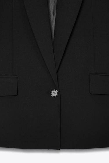 Zara OVERSIZED BASIC BLAZER - Black