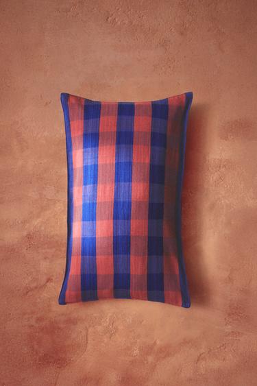 CHECK COTTON CUSHION COVER X TENSIRA - Red by Zara - Image 5
