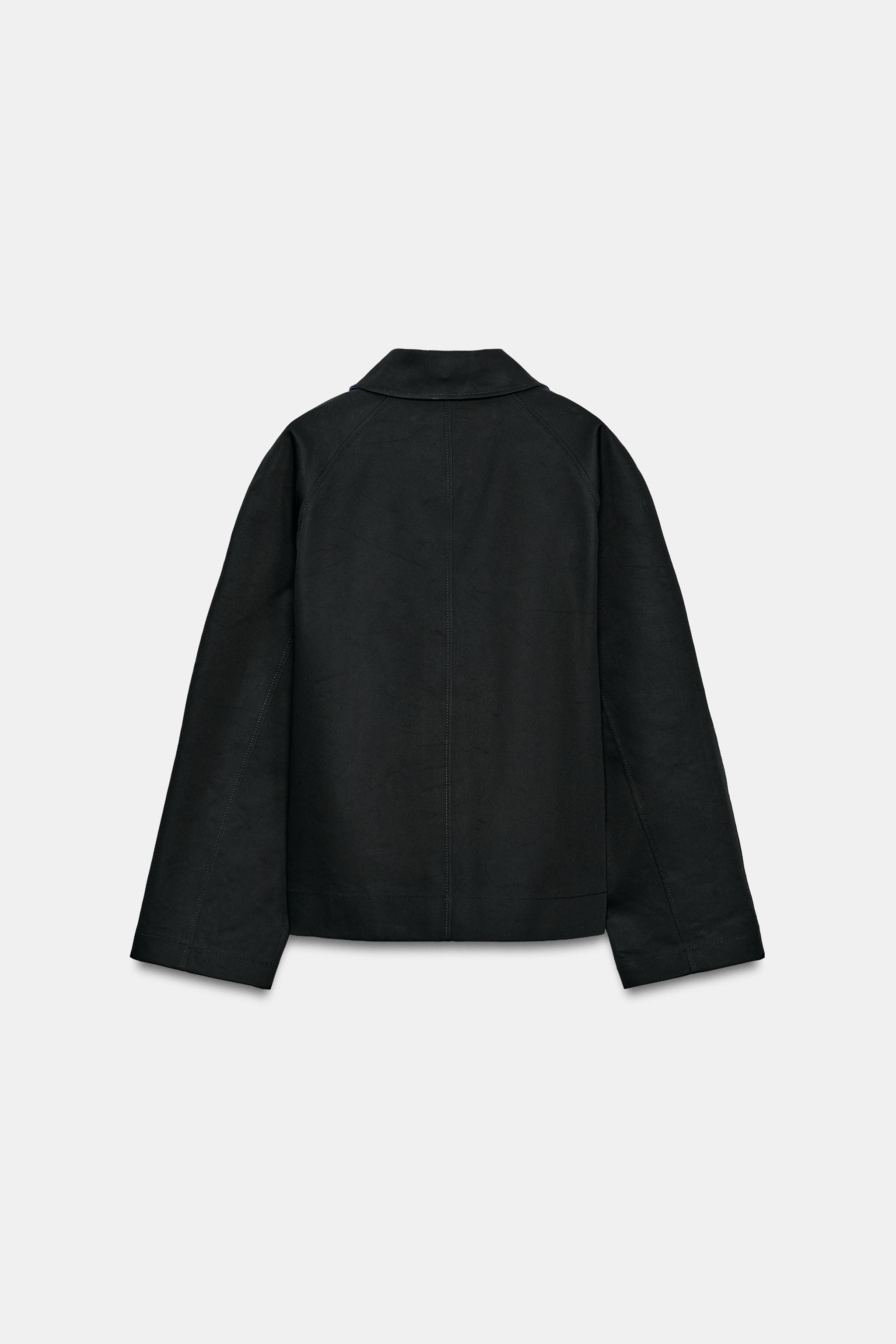 ZW COLLECTION コントラストジャケット - ブラック | ZARA Japan / 日本