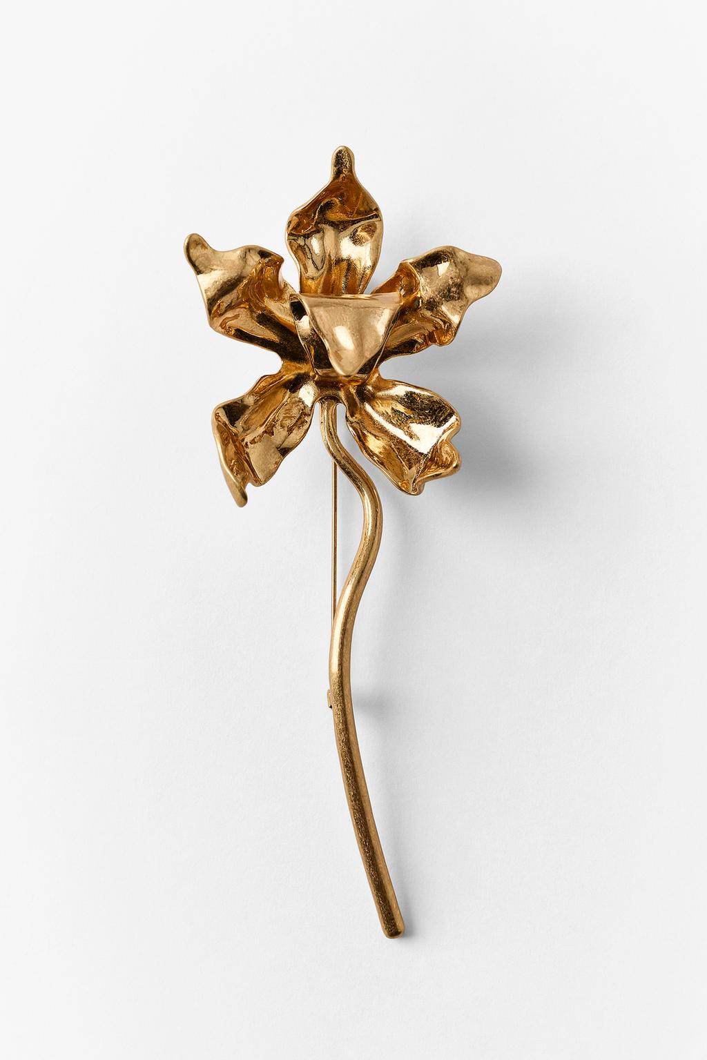 MAXI FLOWER METAL BROOCH
