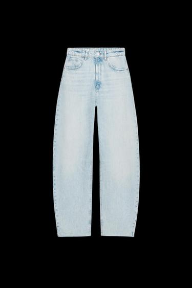 JEANS BARREL TRF MIT HOHEM BUND - Hellblau von Zara - Bild 0