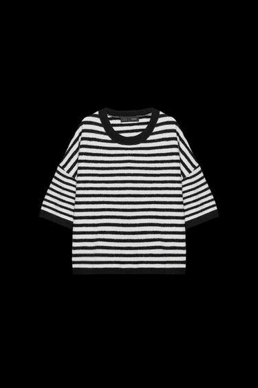 GESTREIFTER PULLOVER AUS 100 % WOLLE - Gestreift von Zara - Bild 0