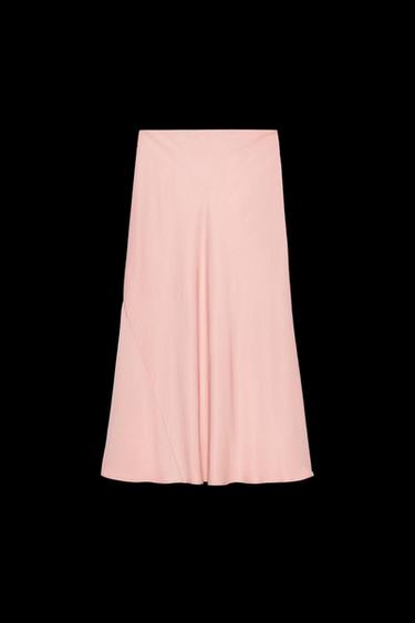 FALDA LARGA ZW COLLECTION - Rosa de Zara - Imagen 0