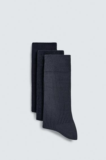 PACK OF 3 RIBBED SOCKS - various by Zara