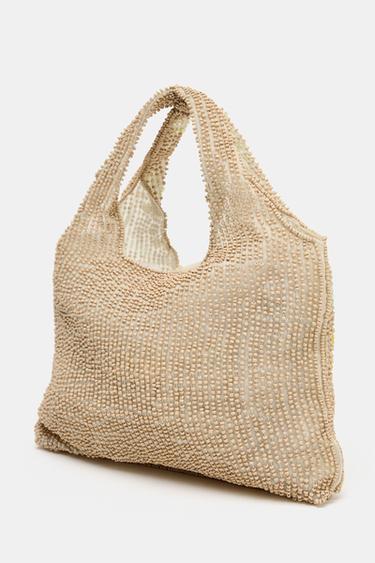 MINI SAC À MAIN PERLES - Jaune de Zara - Image 3