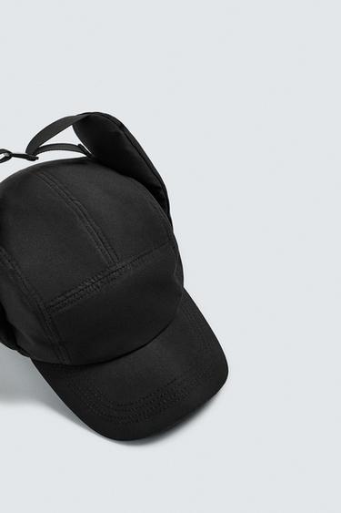 CASQUETTE TECHNIQUE MATELASSÉE AVEC CACHE-OREILLES - Noir de Zara - Image 2