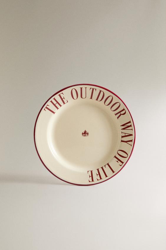 STEEL CAMPING PLATE - Red by Zara - Image 0