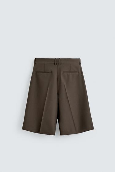 RELAXED FIT JORTS - Dark green by Zara - Image 7