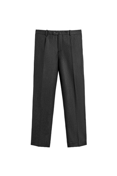 100% WOOL TROUSERS - Anthracite Grey by Zara