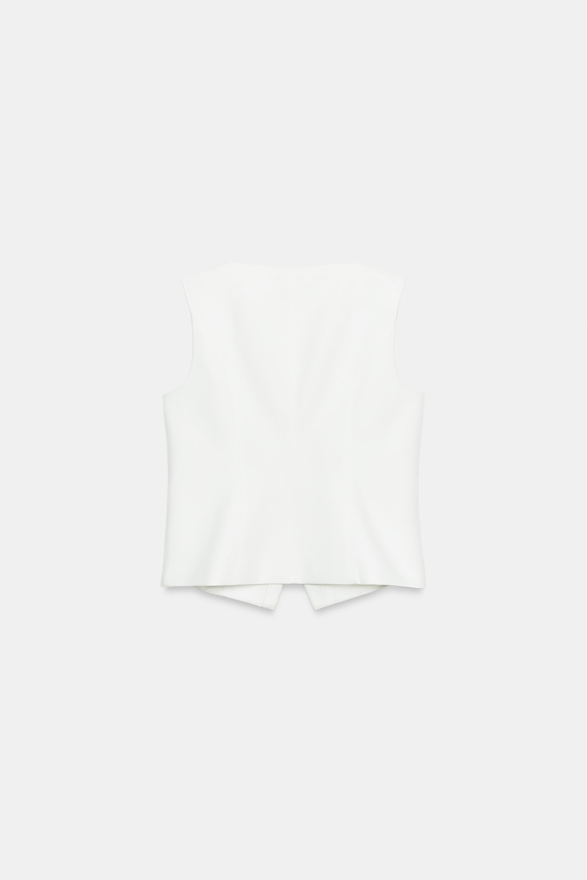 Zara ZIP-UP BOAT NECK VEST — фото 5