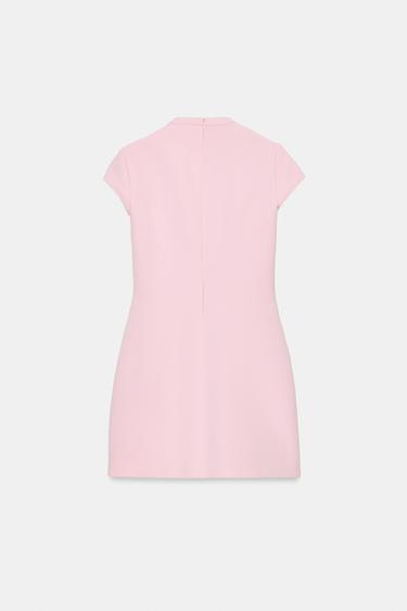 SHORT DRESS WITH TIE DETAIL - Pink by Zara
