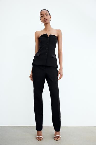 ТОП-БЮСТЬЕ В СТИЛЕ СМОКИНГА — ЧЕРНЫЙ от Zara — изображение 0