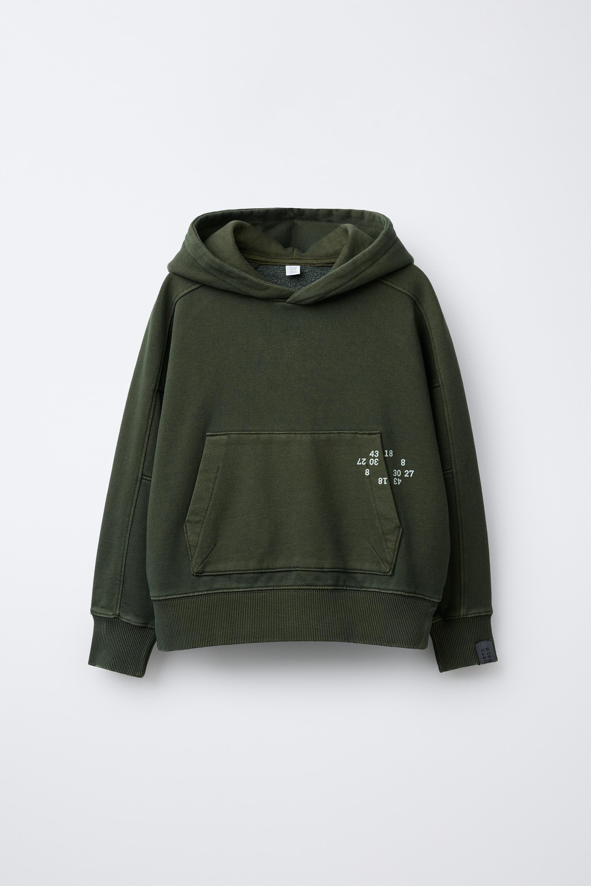 トップス Hiii GARMENT DYE HOODIE SWEATSHIRT - Green | ZARA United States