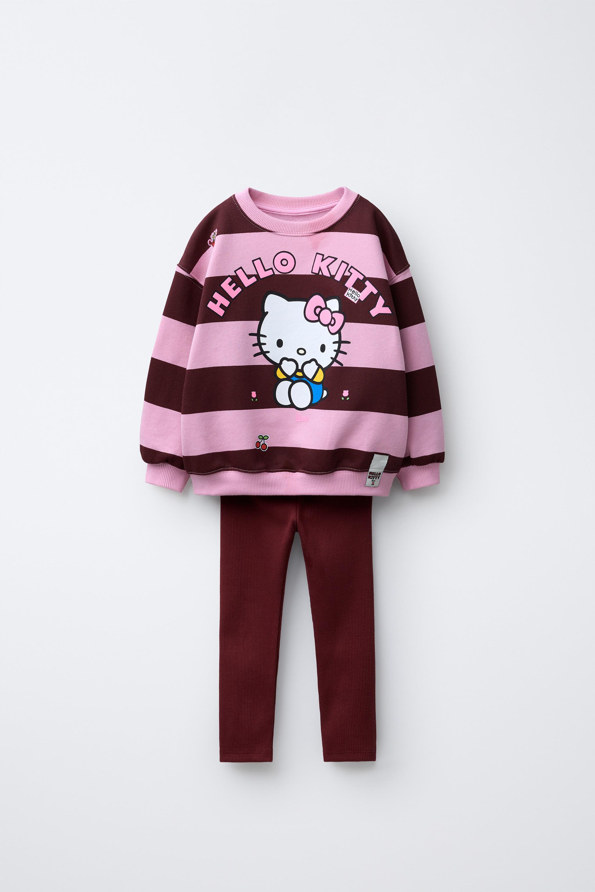 ENSEMBLE SWEAT À RAYURES ET LEGGING HELLO KITTY © SANRIO