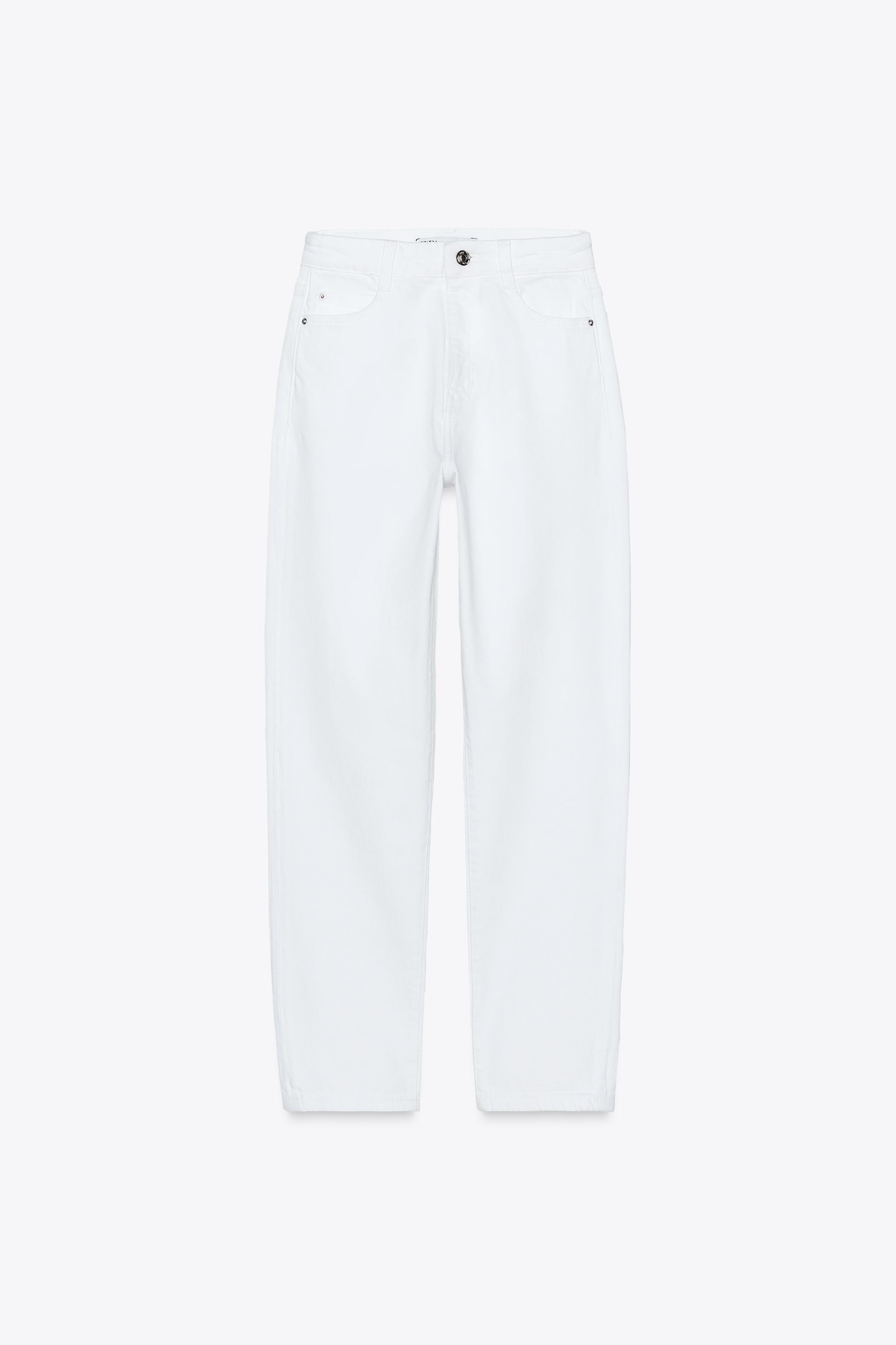 【ZARA】Z1975 ハイウエストマムレッグジーンズ 7223/021/406 Z1975 ハイウエストマムレッグジーンズ - ホワイト | ZARA Japan