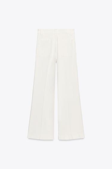 JEAN ZW COLLECTION FULL LENGTH TAILLE HAUTE - Blanc cassé de Zara - Image 7