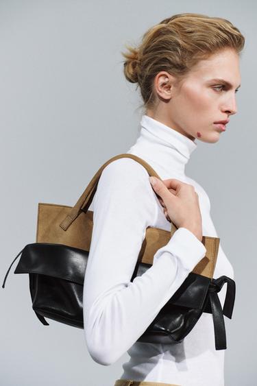LEATHER FLAP BAG — Black 1