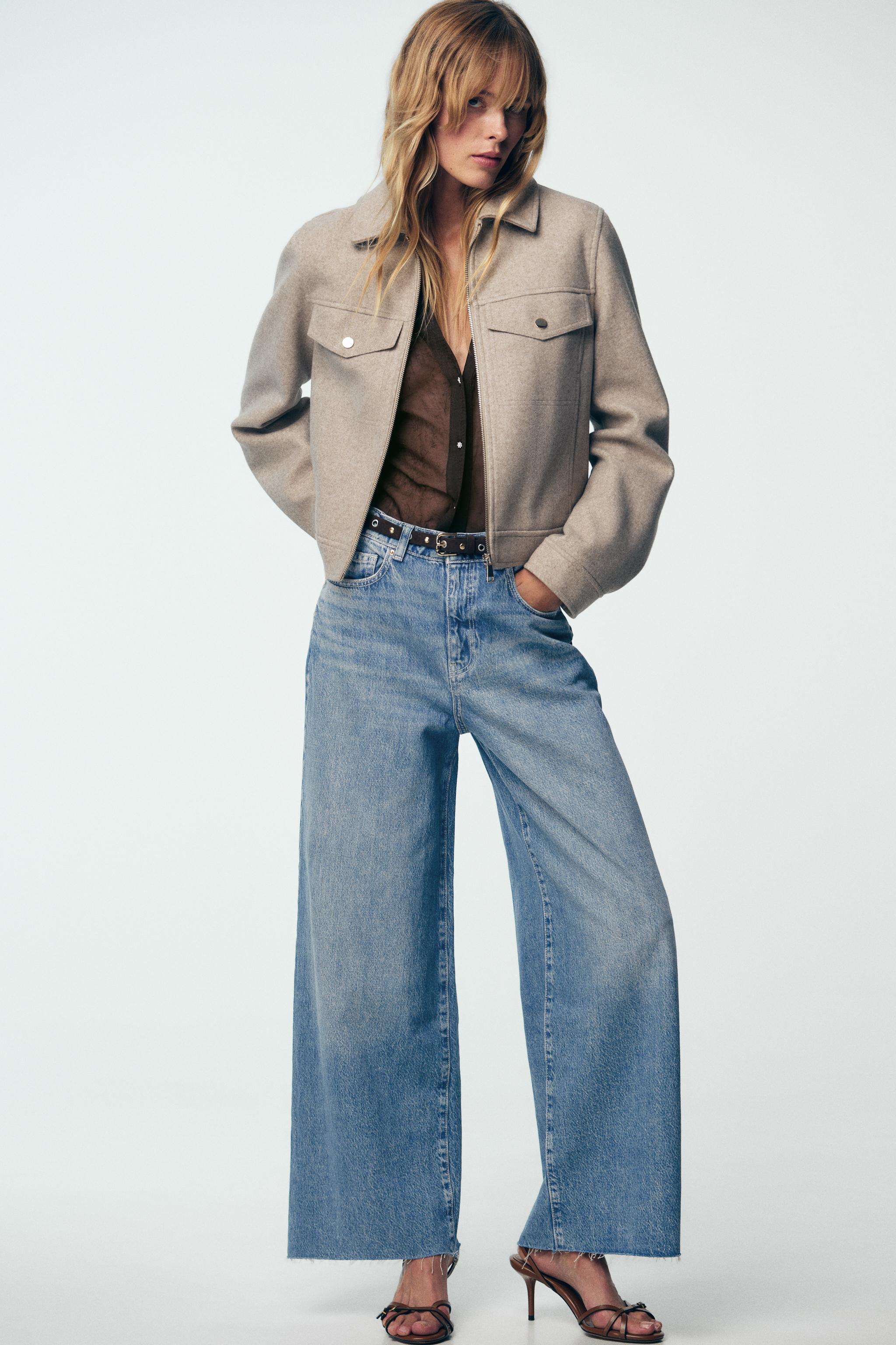 ★ZARA★Soft Zip Jumper★Cream 3046/287/712 SOFT ZIPPERED JACKET - Ecru | ZARA United States