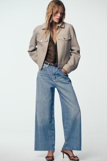 جاكيت SOFT بسحاب - بيج الخاص بـ Zara