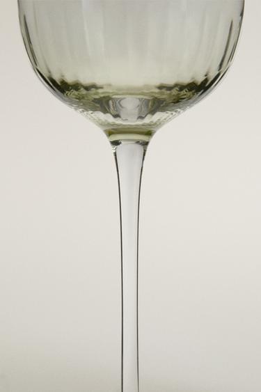 TRANSPARENT WINE GLASS - Greenish by Zara - Image 2