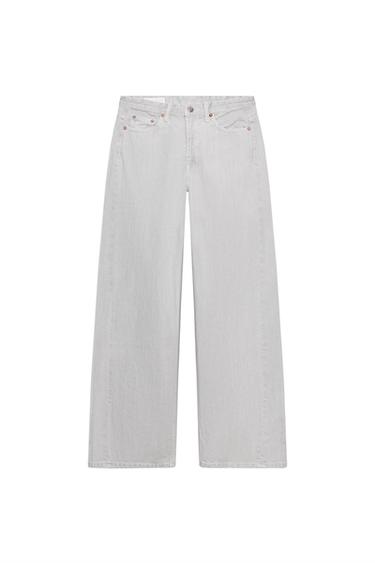 Zara TRF MID-RISE WIDE LEG JEANS - Charcoal gray
