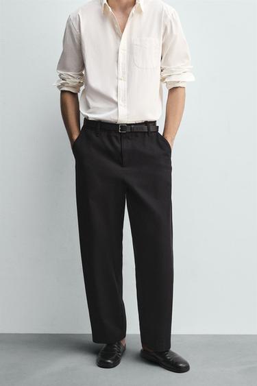 PANTALÓN BALLOON FIT LYOCELL - ALGODÓN - Negro de Zara