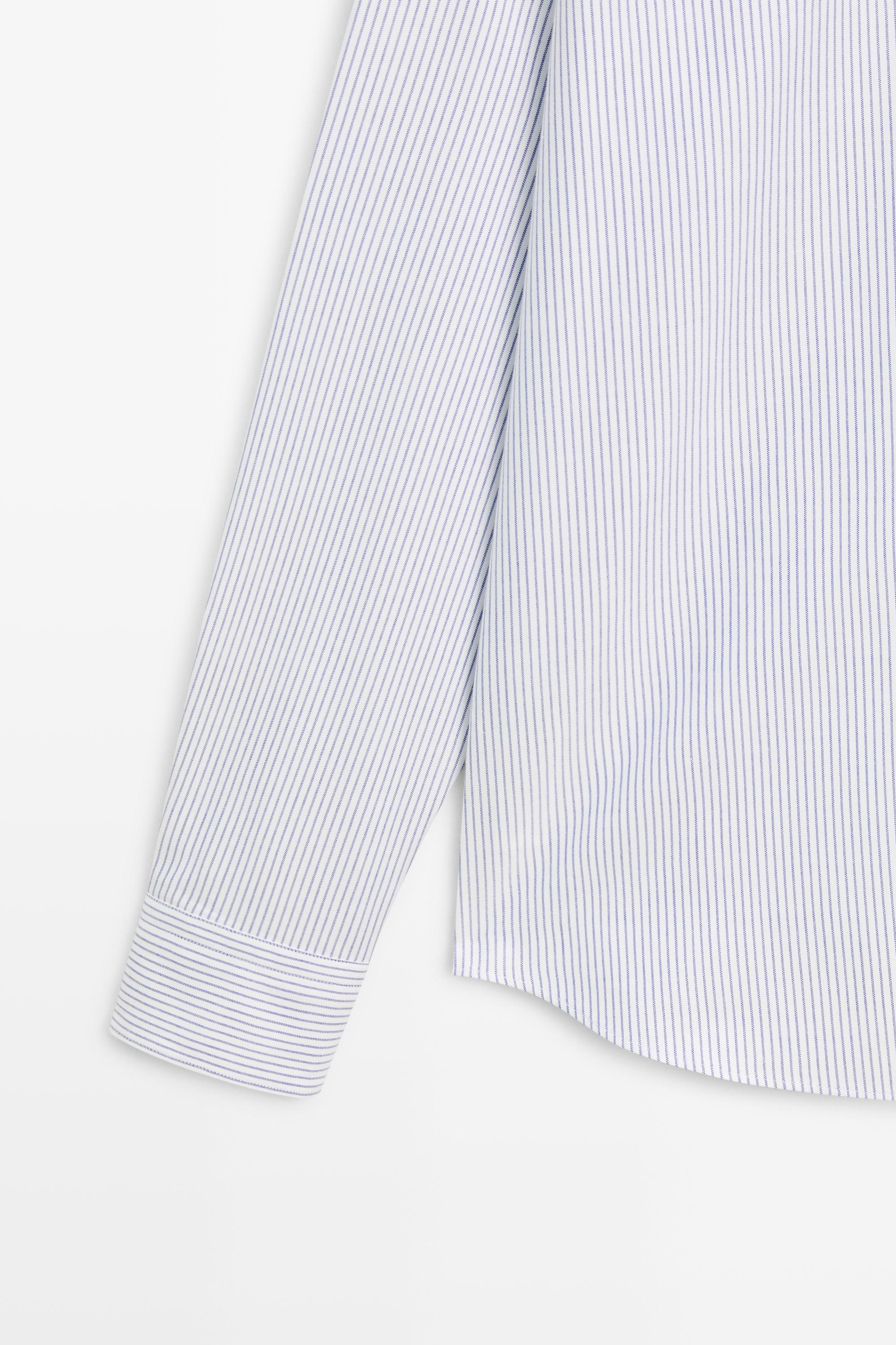Chemise oxford regular fit à rayures en coton