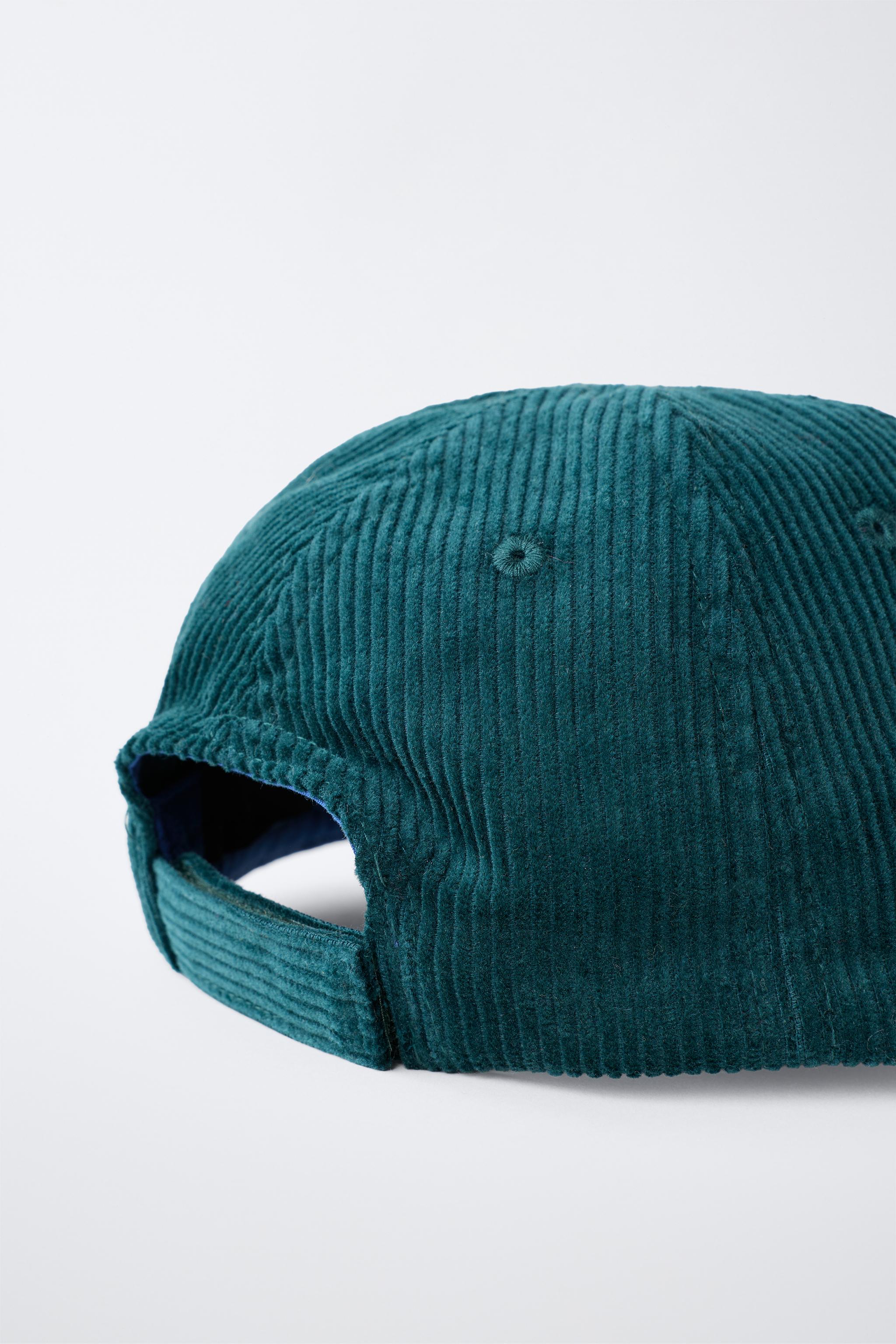 CORDUROY CAP WITH EMBROIDERED PATCH - Petrol blue | ZARA Turkey