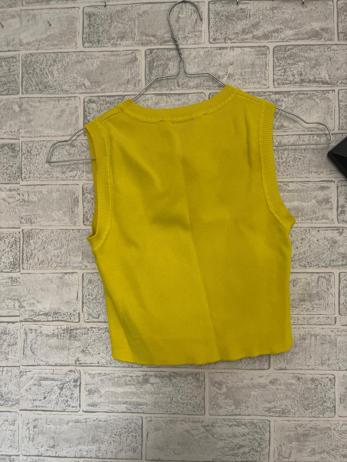 BASIC CROPPED KNIT TOP - Image 3