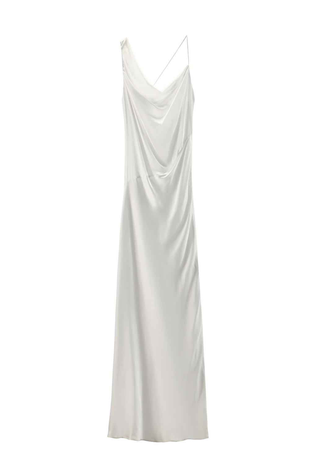 SATIN DRESS WITH BACK NECKLINE - image 3