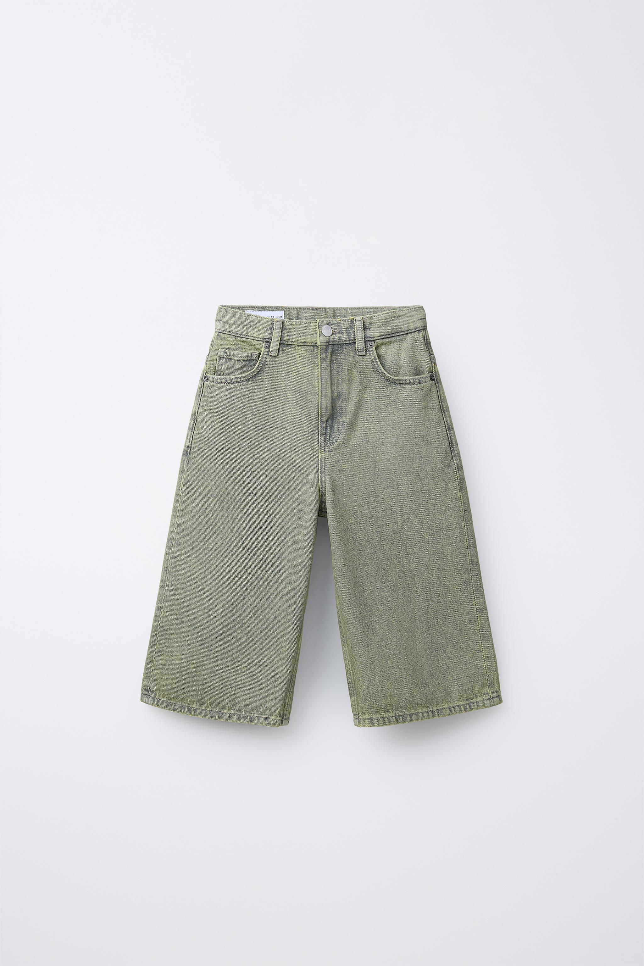 LONG BERMUDA EN DENIM EFFET DÉLAVÉ