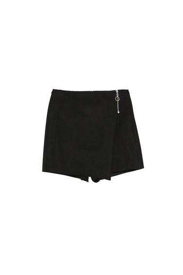 FAUX SUEDE SKORT