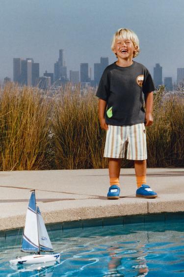 CAMISETA ESTAMPADA - Gris antracita de Zara