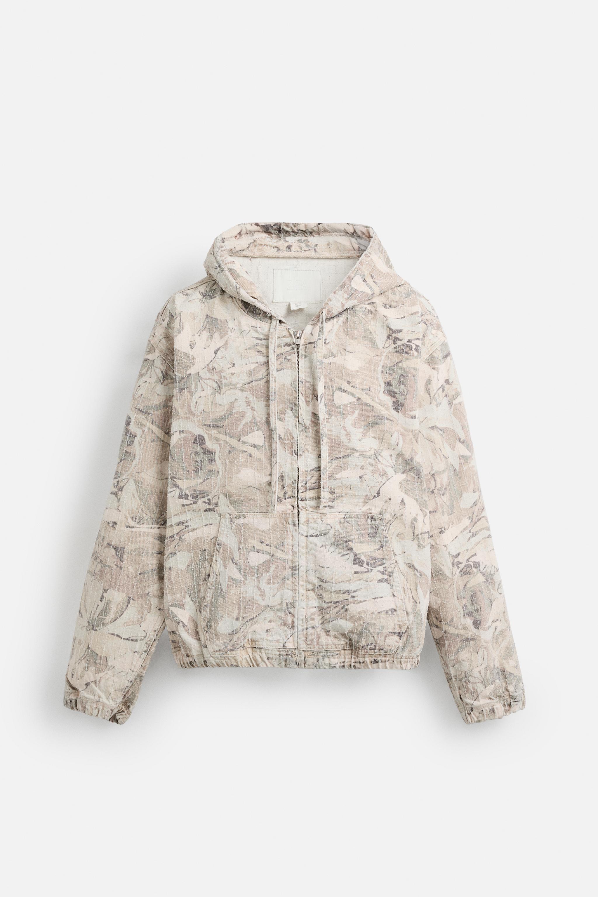 ABSTRACT PRINT DENIM JACKET - Ecru | ZARA United States