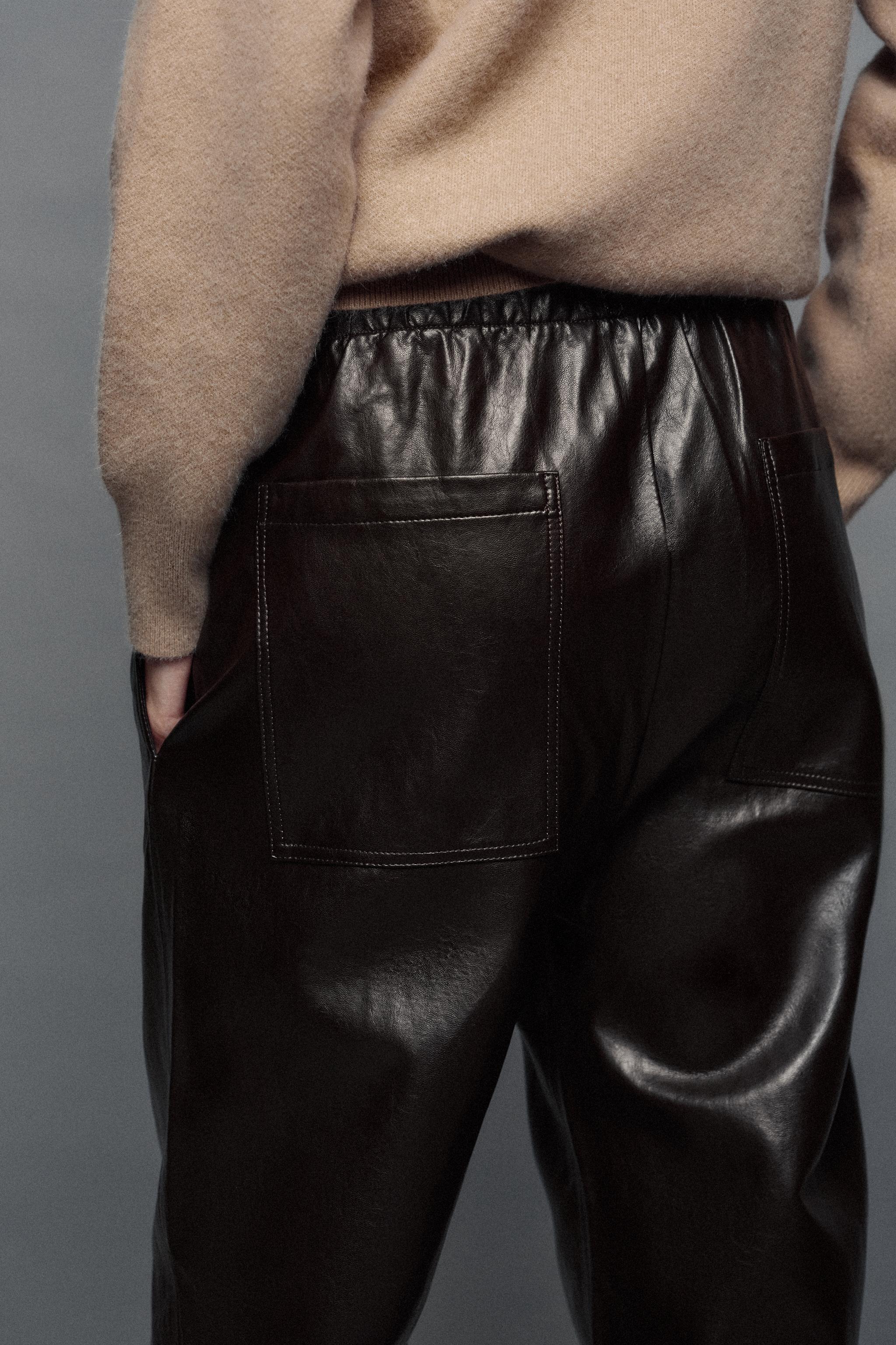 ZW COLLECTION FAUX LEATHER JOGGER PANTS
